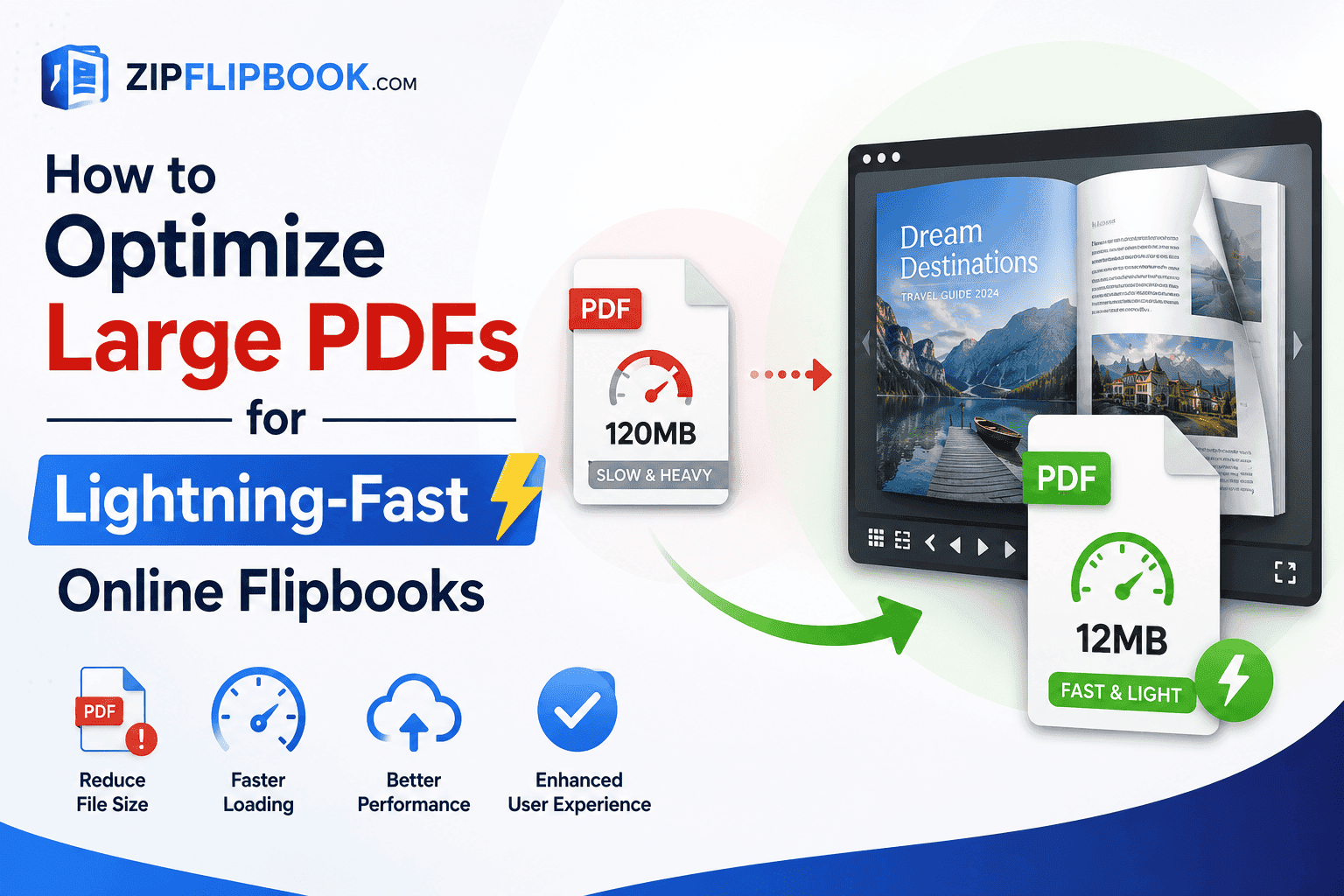 How to Optimize Large PDFs for Lightning-Fast Online Flipbooks