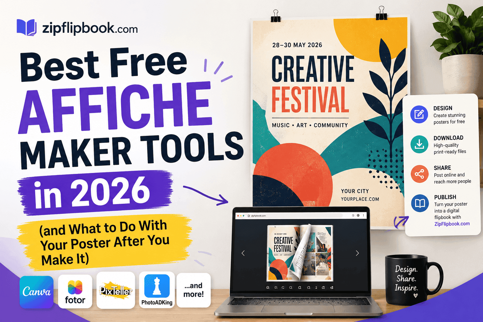 Best Free Affiche Maker Tools in 2026 (and What to Do With Your Poster After You Make It)
