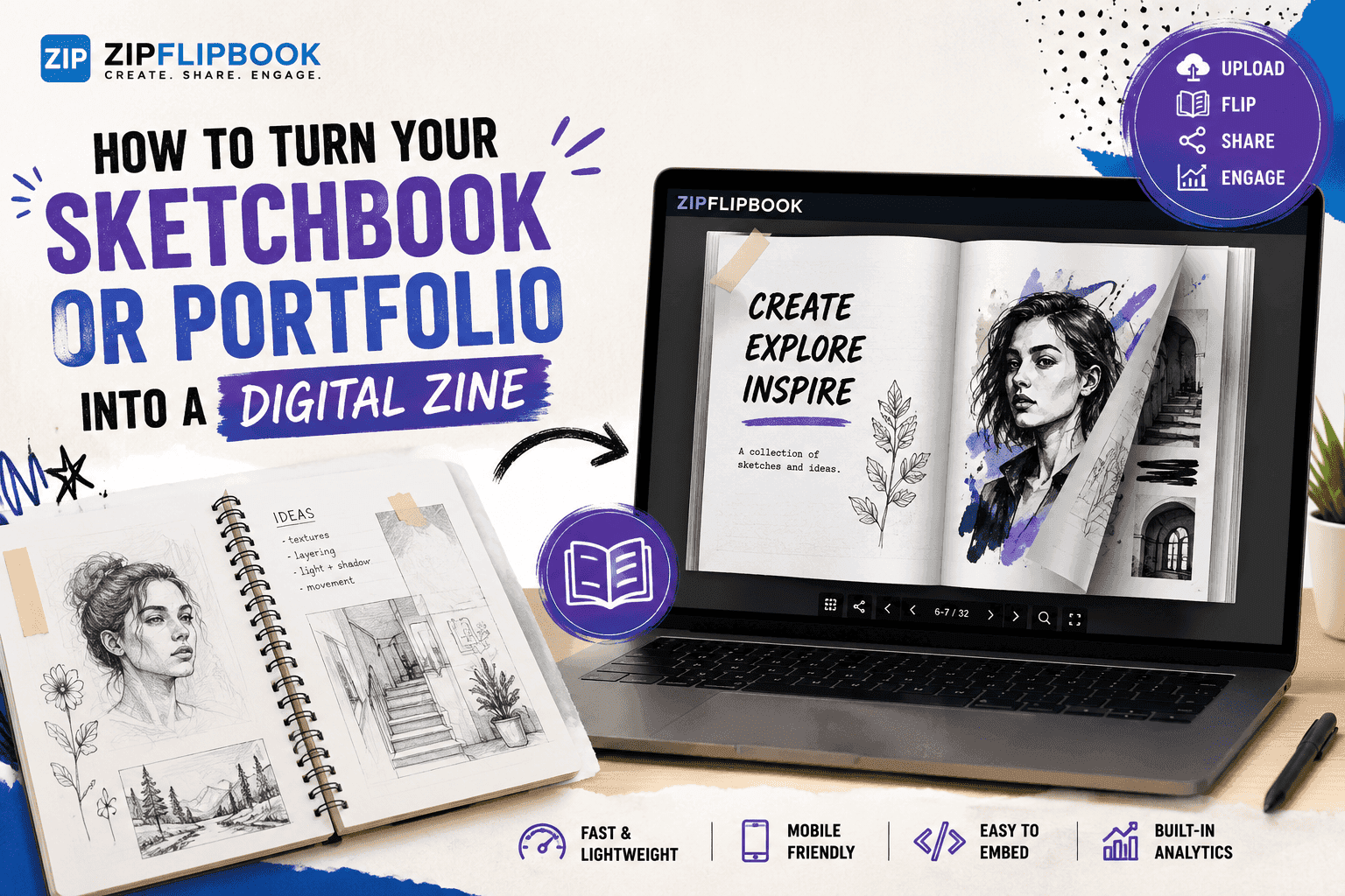 How to Turn Your Sketchbook or Portfolio Into a Digital Zine