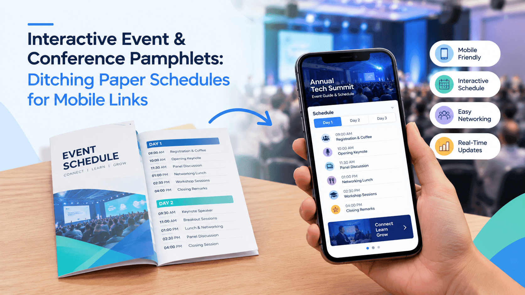 Event Pamphlet Online: Replace Paper Schedules with Mobile Links